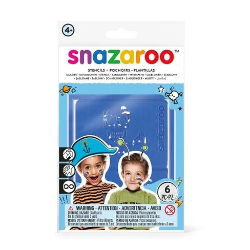 SNAZAROO - Šablóny na farby na tvár 6 motívov - modré