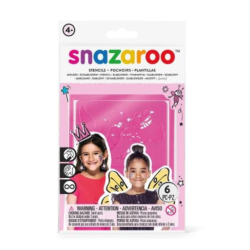 SNAZAROO - Šablóny na farby na tvár 6 motívov - ružové