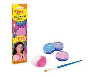 JOVI ADVENTURE farby na tvár 3x8ml, 1x aplikátor, 1x štetec, 1x návod
