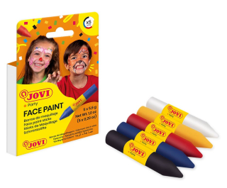 Farby na tvár 5ks x 5,6g  /60mm,  d10mm/ tyčinky